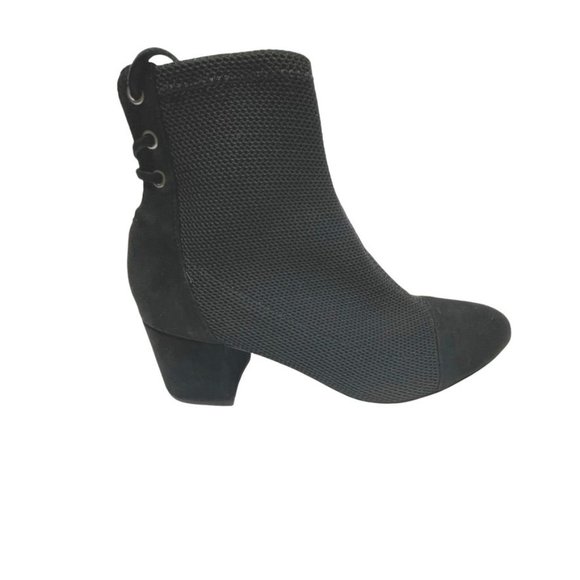 NIB SCHUTZ EMILIA KNIT TEXTURED BOOTIE IN BLACK  SZ  8.5 - Picture 10 of 14